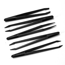 High Conductive PP Black Color ESD Anti-static Plastic Tweezers for Cleanroom